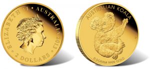 Australian Mini Koala 0.5g Gold Coin for 2013