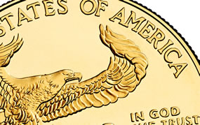 American Eagle gold bullion coin - partial reverse