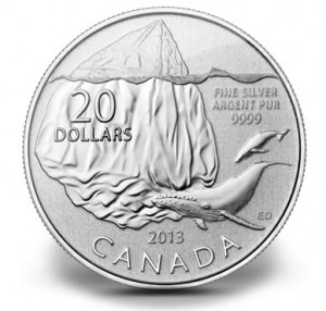 Canadian 2013 $20 Iceberg Silver Coin for $20