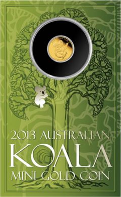 Display Card for 2013 Australian Mini Koala 0.5g Gold Coin