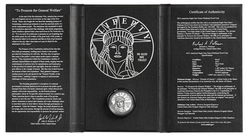 Presentation Case 2013-W Proof American Platinum Eagle Coin