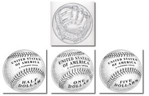 2014 Baseball Coin Reverse Selected, Glove Design for Obverse 