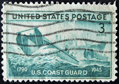 1945 US Stamp Honoring the Coast Guard