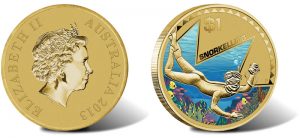 2013 $1 Young Collectors Snorkelling Coin, Second in Australian Series