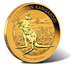 2014 One Ounce Australian Kangaroo Gold Bullion Coin