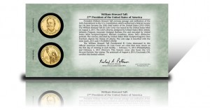 Back of 2013 William Howard Taft Presidential $1 Coin Cover
