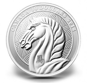 Canadian 2014 Year of the Horse 1/2 Oz Fine Silver Coin