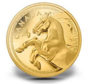 Canadian 2014 Year of the Horse Pure Gold One Kilogram Coin