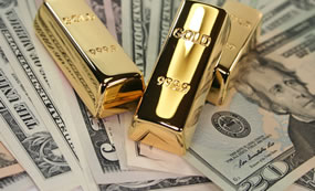 Gold Bars, US Money