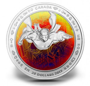 2013 $20 Metropolis Superman Hologram Silver Coin