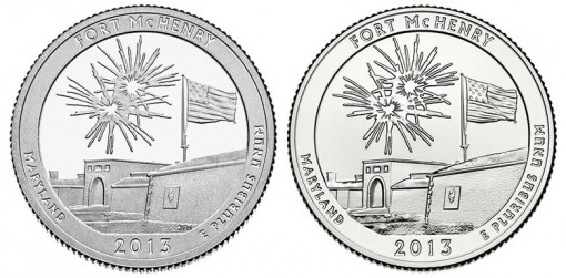 2013 Proof and Uncirculated Fort McHenry Quarters