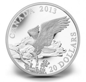2014 $20 Bald Eagle Returning From the Hunt Silver Coin
