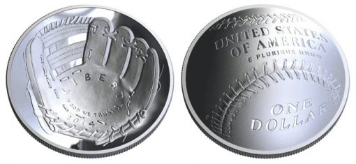 2014 $1 National Baseball Hall of Fame Silver Commemorative Coin