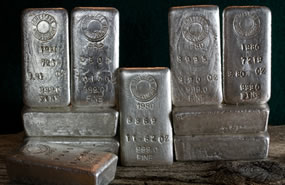 Stacked Silver Bars