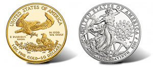 US Mint American Eagle Gold and Platinum Coin