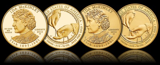 2013-W $10 Ida McKinley First Spouse Gold Coins