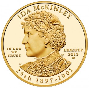 2013-W $10 Proof Ida McKinley First Spouse Gold Coin - Obverse