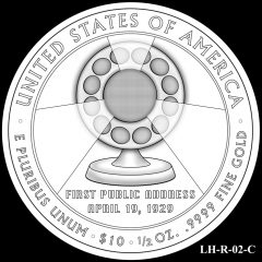 2014 First Spouse Gold Coin Design Candidate LH-R-02-C
