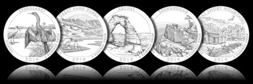 Designs for 2014 America the Beautiful Quarters and ATB Five Ounce Silver Coins