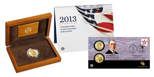Ida McKinley Gold Coins, Annual $1 Set, and $1 Coin Cover
