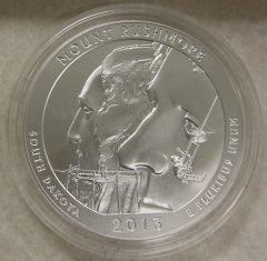 2013 Mount Rushmore 5 Oz Silver Uncirculated Coin