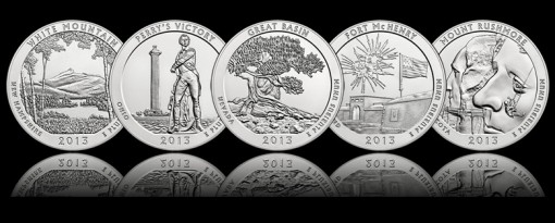 2013 America the Beautiful 5 oz Silver Coins
