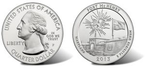 2013-P Fort McHenry Silver Uncirculated Coin