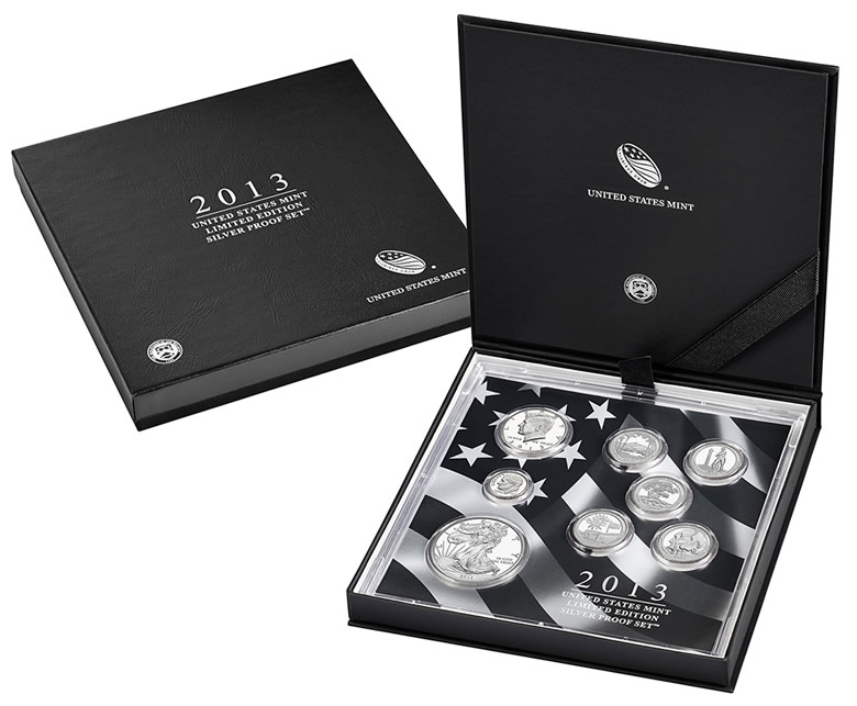 2013 S America the Beautiful National Park Silver Proof Set in US Mint Lens Case 