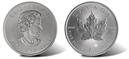 2014 $5 Silver Maple Leaf Bullion Coin