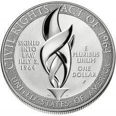 Enhanced Proof Civil Rights Act of 1964 Silver Dollar