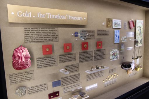 History of gold, display at Denver Mint