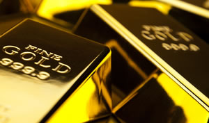 Several 999.9 gold bullion bars