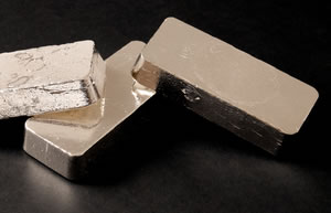 Silver bars, three side-by-side
