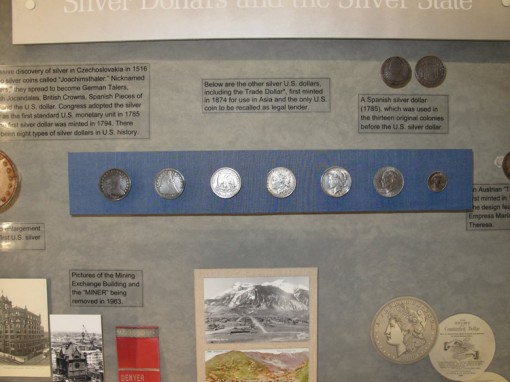 Silver dollar display