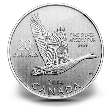 2014 $20 Canada Goose Silver Coin