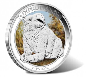 2014 Australian Megafauna - Diprotodon 1 oz Silver Proof Coin