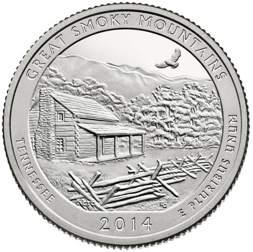 2014 Great Smoky Mountains National Park Quarter - Proof
