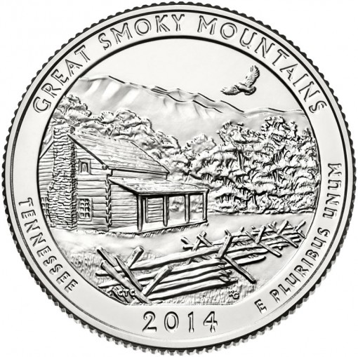 2014 Great Smoky Mountains National Park Quarter - Uncirculated