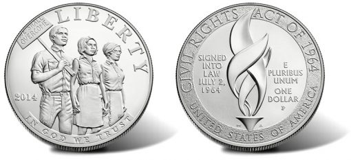 2014-P Uncirculated Civil Rights Act of 1964 Silver Dollar