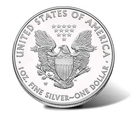 2014-W Proof American Silver Eagle - Reverse