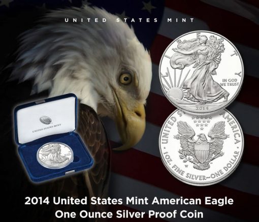 US Mint Promotion Image for its New 2014-W Proof American Silver Eagle