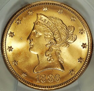 1886-S $10 Gold Coin, Saddle Ridge Hoard