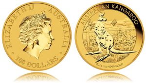 2014 Australian Kangaroo 1oz Gold Bullion Coin