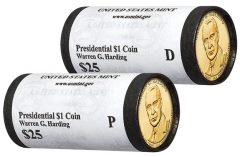 2014 P and D Warren G. Harding Presidential $1 Coins in Rolls