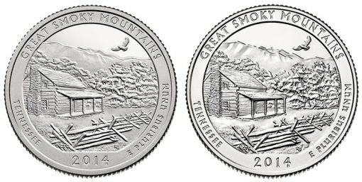 2014 Proof and Uncirculated Great Smoky Mountains Quarters