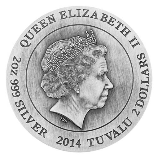 2014 Zeus High Relief 2 oz Silver Coin - Obverse