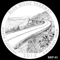 Blue Ridge Parkway Quarter and Coin Design Candidate BRP-01