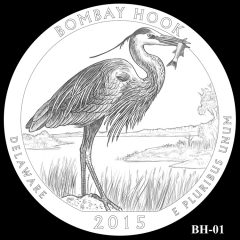 Bombay Hook National Wildlife Refuge Quarter and Coin Design Candidate BH-01