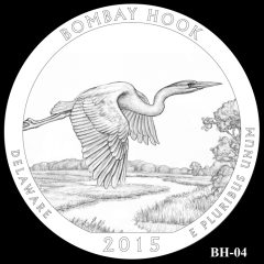 Bombay Hook National Wildlife Refuge Quarter and Coin Design Candidate BH-04
