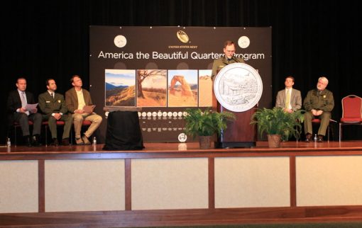 Speakers at Great Smoky Mountains Quarter Ceremony